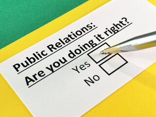 Obraz premium Questionnaire about marketing.