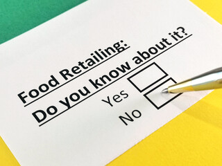Obraz premium Questionnaire about marketing.