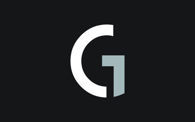 CG or GC Letter Initial Logo Design, Vector Template