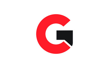 CG or GC Letter Initial Logo Design, Vector Template