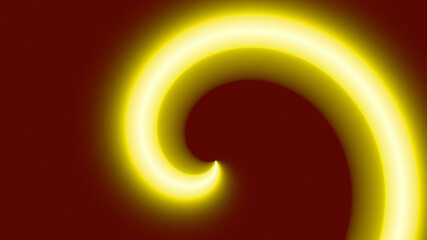 
bright yellow curl on a burgundy background