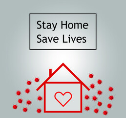 Stay Home save live, quarantine, COVID-19, coronavirus. Coronavirus Background.