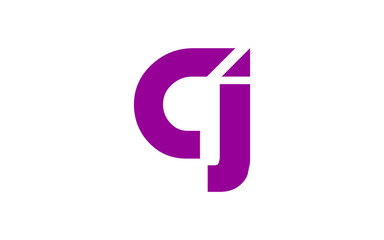CJ or JC Letter Initial Logo Design, Vector Template