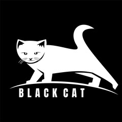 cat logo design concept vector