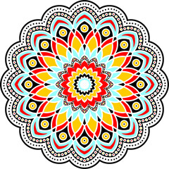 colorful vector ornament mandala round design