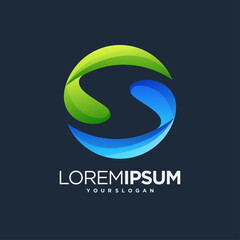 s vector symbol template letter