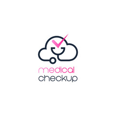 Medical checkup logo template