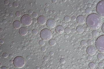 Bubbles texture oil and water close up abstract background