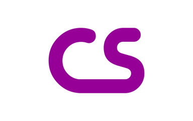 CS or SC Letter Initial Logo Design, Vector Template