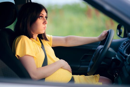 Pregnant Woman Driving For Medical Emergency