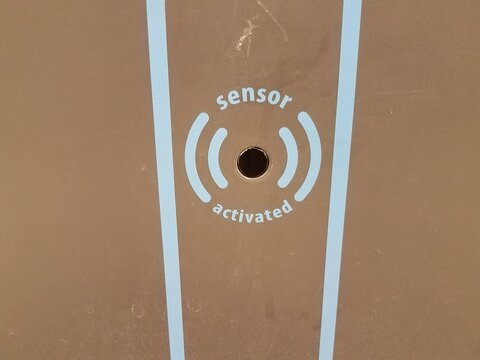 Sensor Activated Sign On Water Bottle Refill On Water Fountain