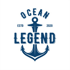 Vintage Retro Stamp logo design for boat ship navy nautical transport