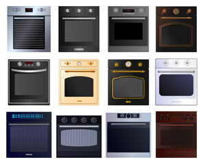 Oven isolated cartoon set icon.Vector illustration illustration electric stove on white background .Cartoon vector set icon oven .