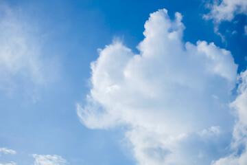 Naklejka na ściany i meble soft focus cloud and blue sky in the shiny day 