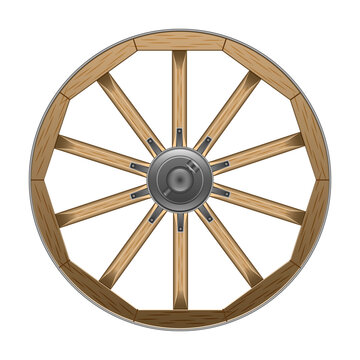 Wild west wheel vector icon.Cartoon vector icon isolated on white background wild west wheel.