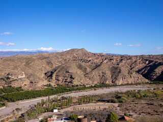 semi desert landscape of Almeria in southern Spain

