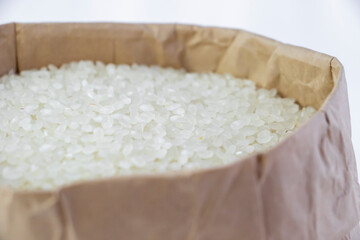 rice on a wooden table