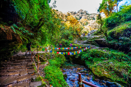 Beautiful river on Poon Hill treck