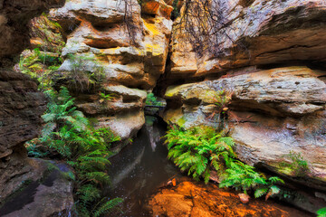 BM Walls walk cave water Bridge