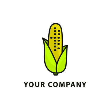 Ear of corn logo design. Maize crop vector design. Corn farming logotype