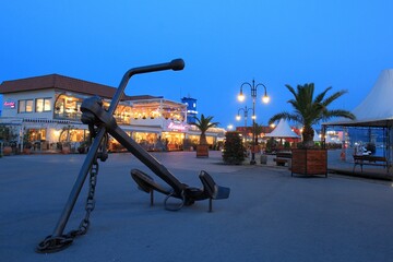 Evening lights in the port of Varna (Bulgaria)