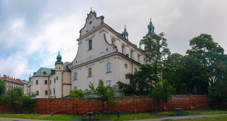 Fototapeta na wymiar St. Stanislaus Church at Skalka, western facade, Krakow, Poland