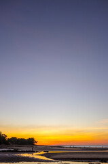 Sunset at Casuarina Beach in Darwin, Australia
