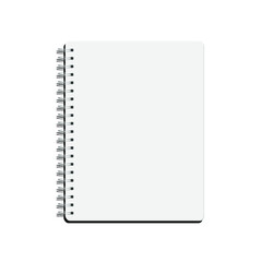 Open notebook, notepad isolated on a white background. Vector illustration, flat design, eps 10.