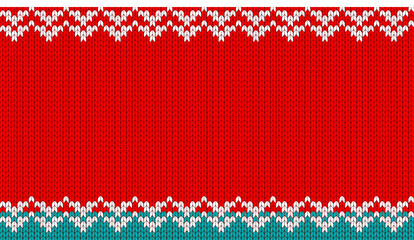 Knitted vector background. Celebration of Merry Christmas