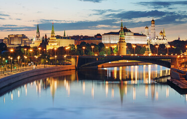 Obraz na płótnie Canvas Moscow, Kremlin and Moskva River, Russia