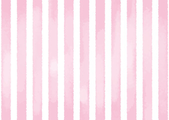 【 A4 / Pink / Vertical 】Hand painted watercolor stripes, abstract watercolor background, vector illustration