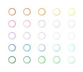 【 circle 】Hand painted watercolor frames, abstract watercolor background, vector illustration.