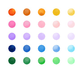 【 circle 】Hand painted watercolor frames, abstract watercolor background, vector illustration.