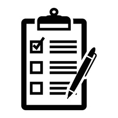 Clipboard flat illustration vector icon