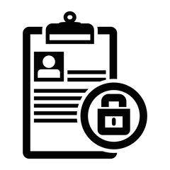 Clipboard flat illustration vector icon