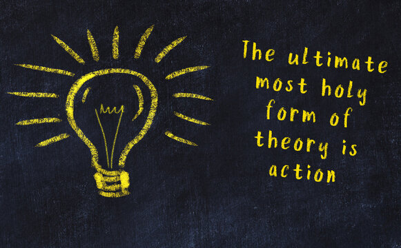 Concept of generating ideas. Chalk drawing of light bulb. Copy space