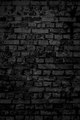 Fototapeta na wymiar dark brick wall vertical background