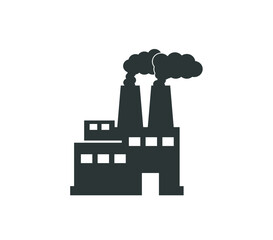 Factory icon. Factory building vector design.  Capitalism icon. 