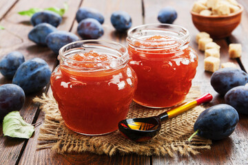 Fresh plum jam