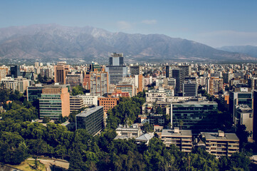 Skyline of Santiago de Chile. Chile. Latin America