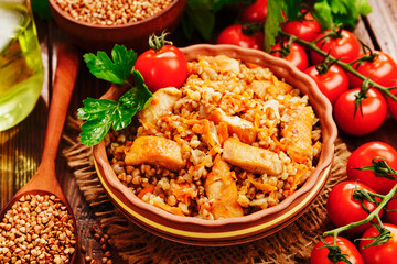 Buckwheat porridge with meat