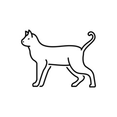 Black line icon for cat
