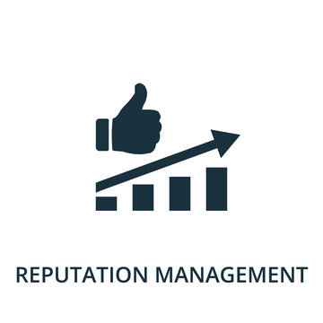 Reputation Management Icon. Simple Line Element Reputation Management Symbol For Templates, Web Design And Infographics