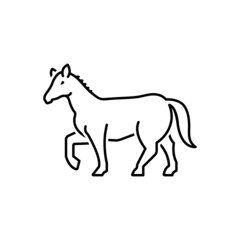Black line icon for horse

