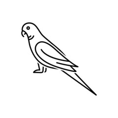Fototapeta na wymiar Black line icon for parrot 