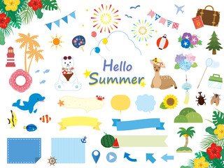 かわいい夏のイラスト素材