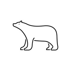 Black line icon for bear
