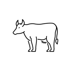 Black line icon for buffalo
