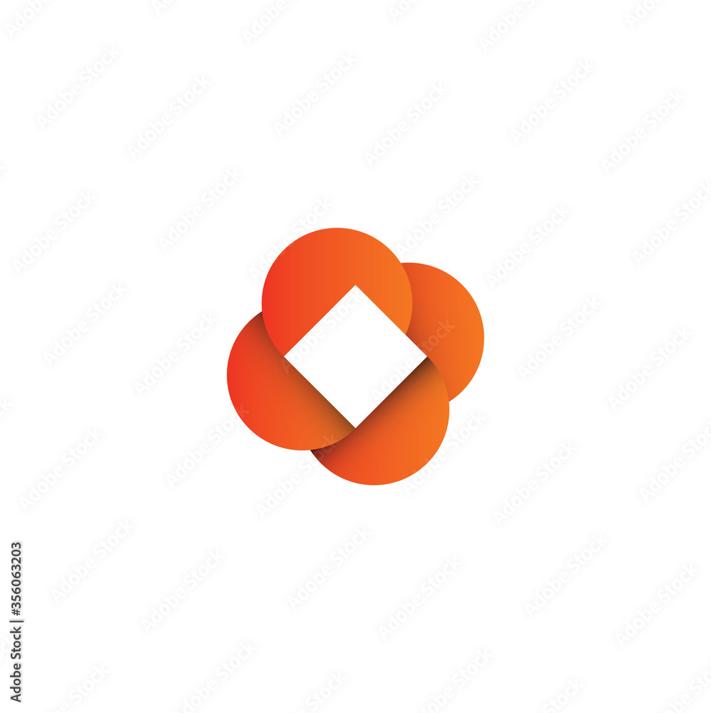 Poster circle logo icon vector template design element