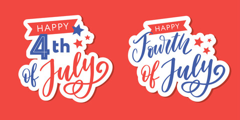 illustration of 4th of July Background with American flag